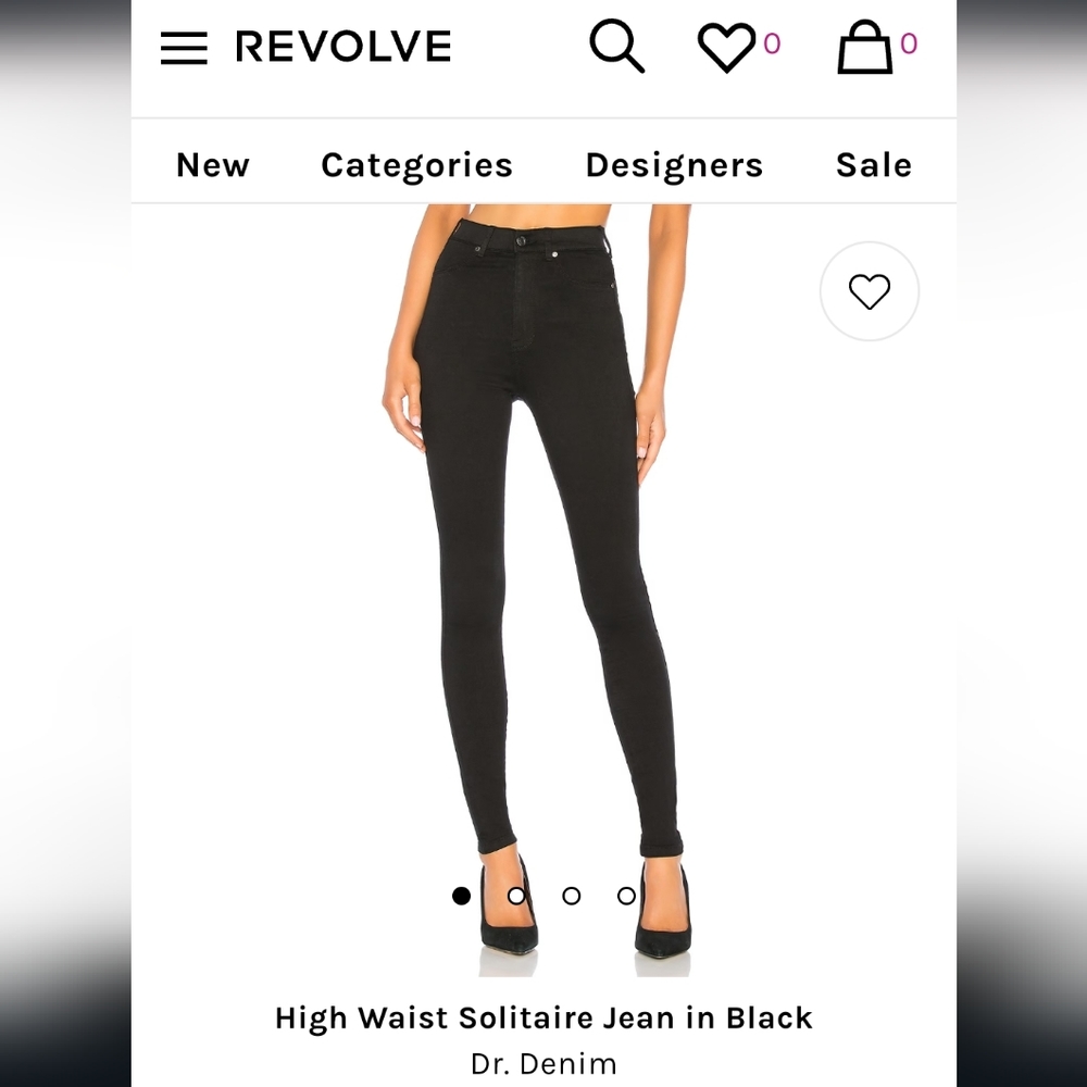 Dr. Denim NWT High Waist Solitaire Jean in Black